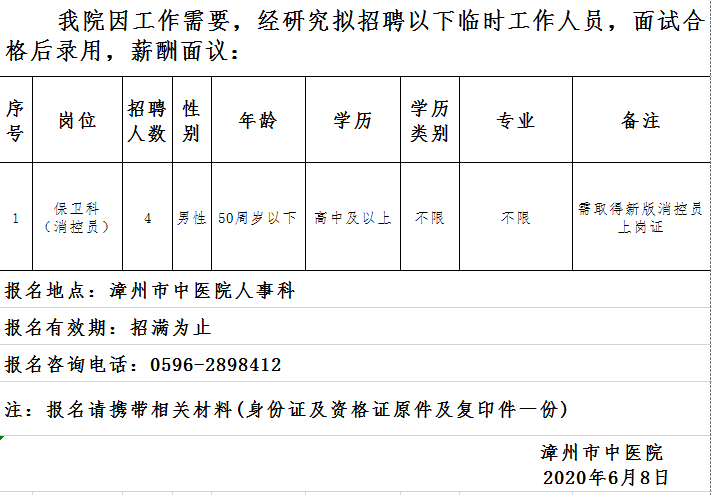 招聘公告